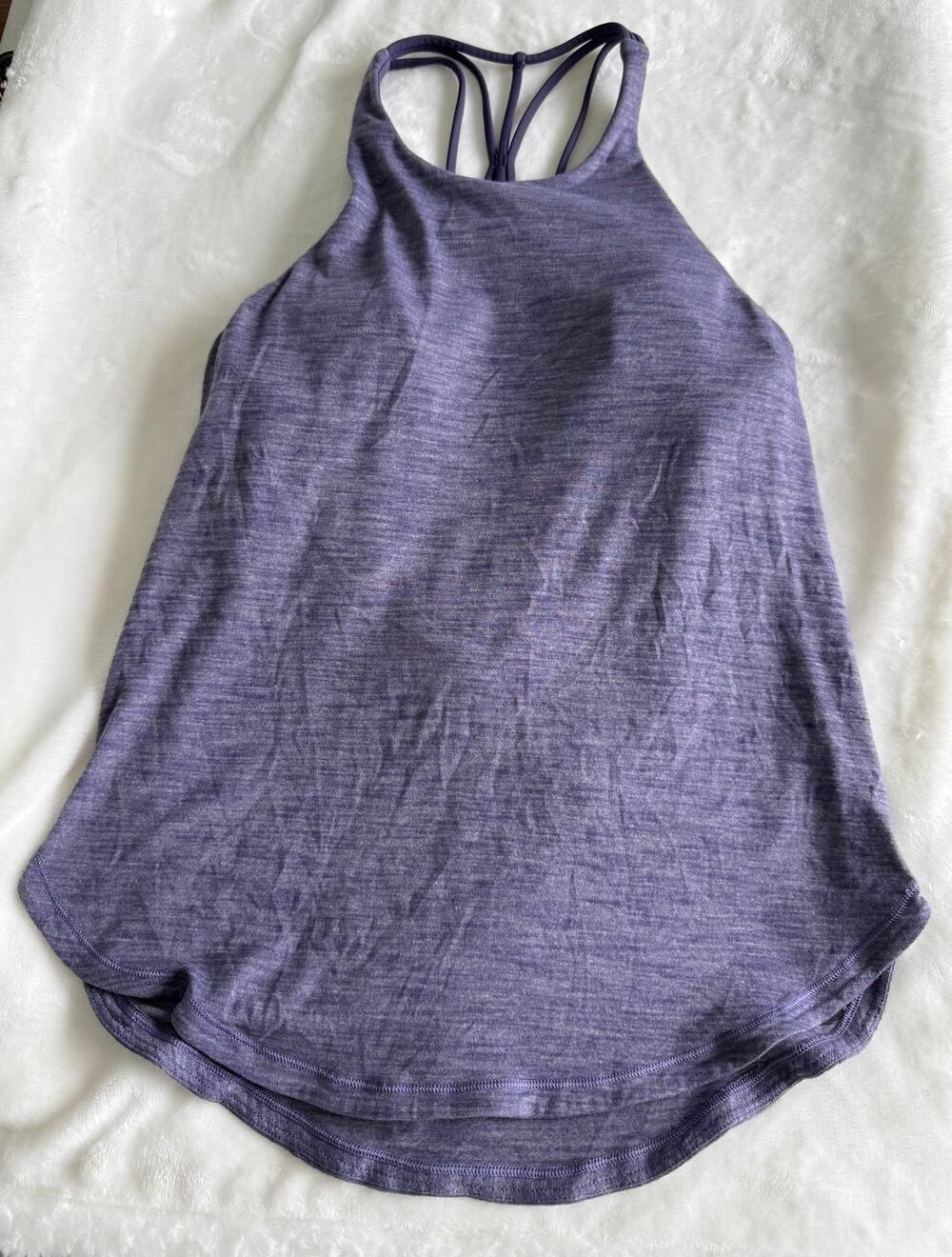 Lululemon Wild Tank 2-in-1 Heathered Purple Space Dye Size 2